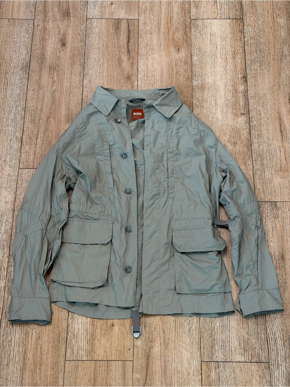 Boss Olive Utility Button-Front Jacket